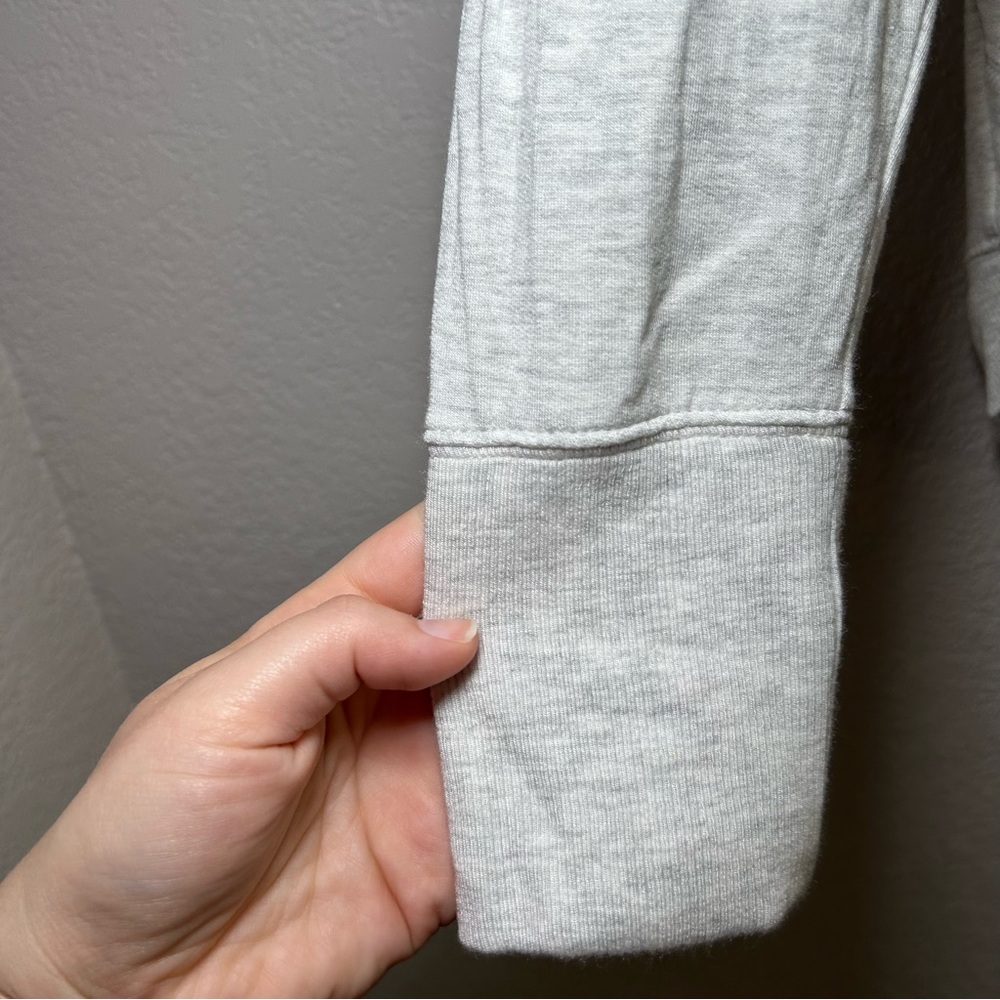 Athleta Light Gray Women's Sweatshirt crossover lounge workout layering minimal - Picture 5 of 7